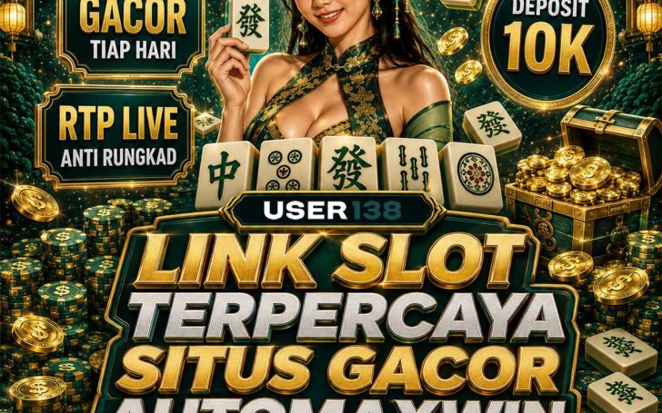 Banner resmi hiburan game online User138 dengan fitur maxwin dan deposit terjangkau